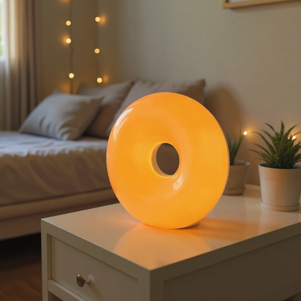 donut-shaped sunset ring mood lamp lifestyle