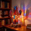 Colorful Resin Mosaic Night Light - Handmade Ambient Lighting Decor