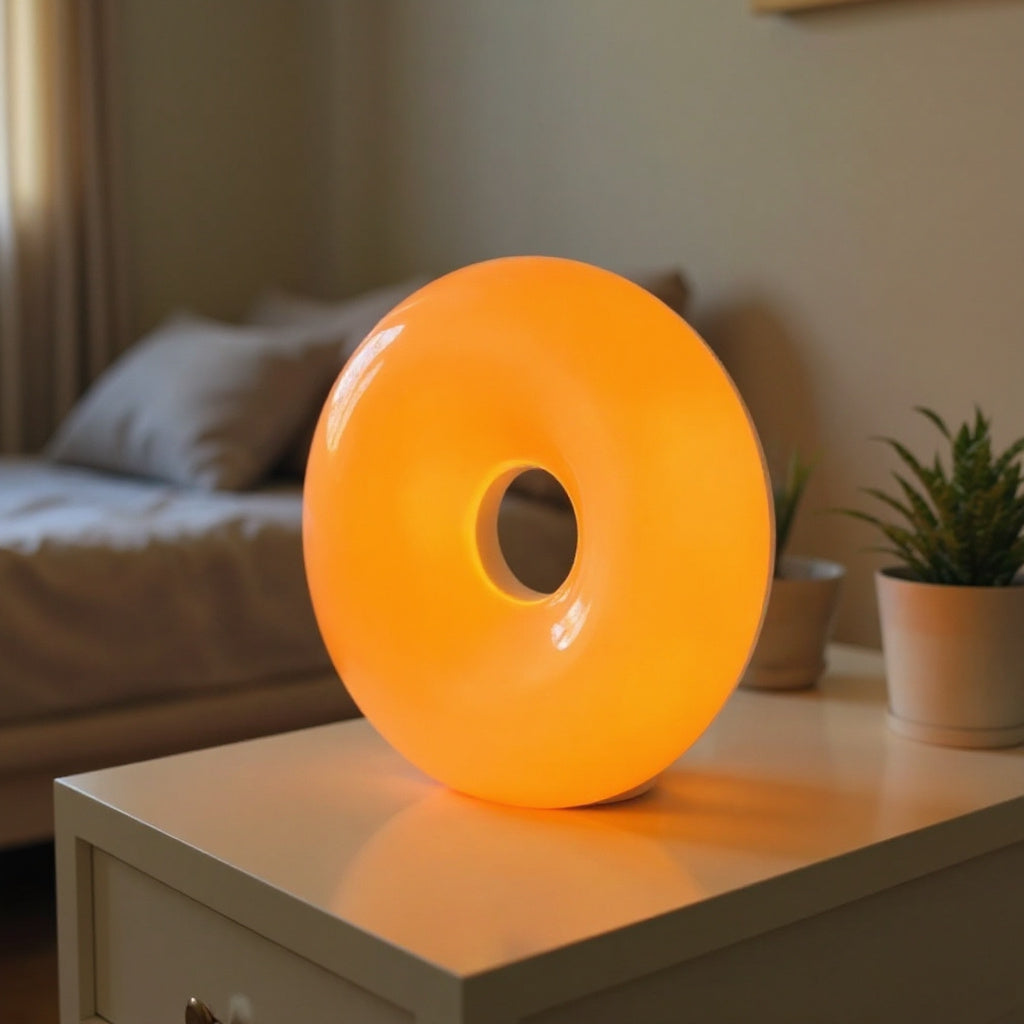 Donut Mood Lamp — Sunset Ring Projector for Shelf & Wall