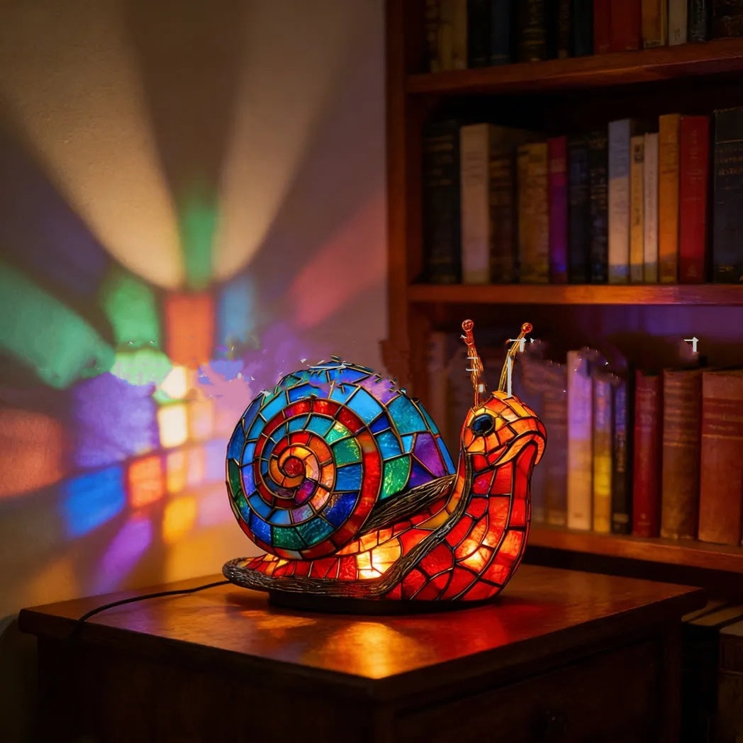 Colorful Resin Mosaic Night Light - Handmade Ambient Lighting Decor