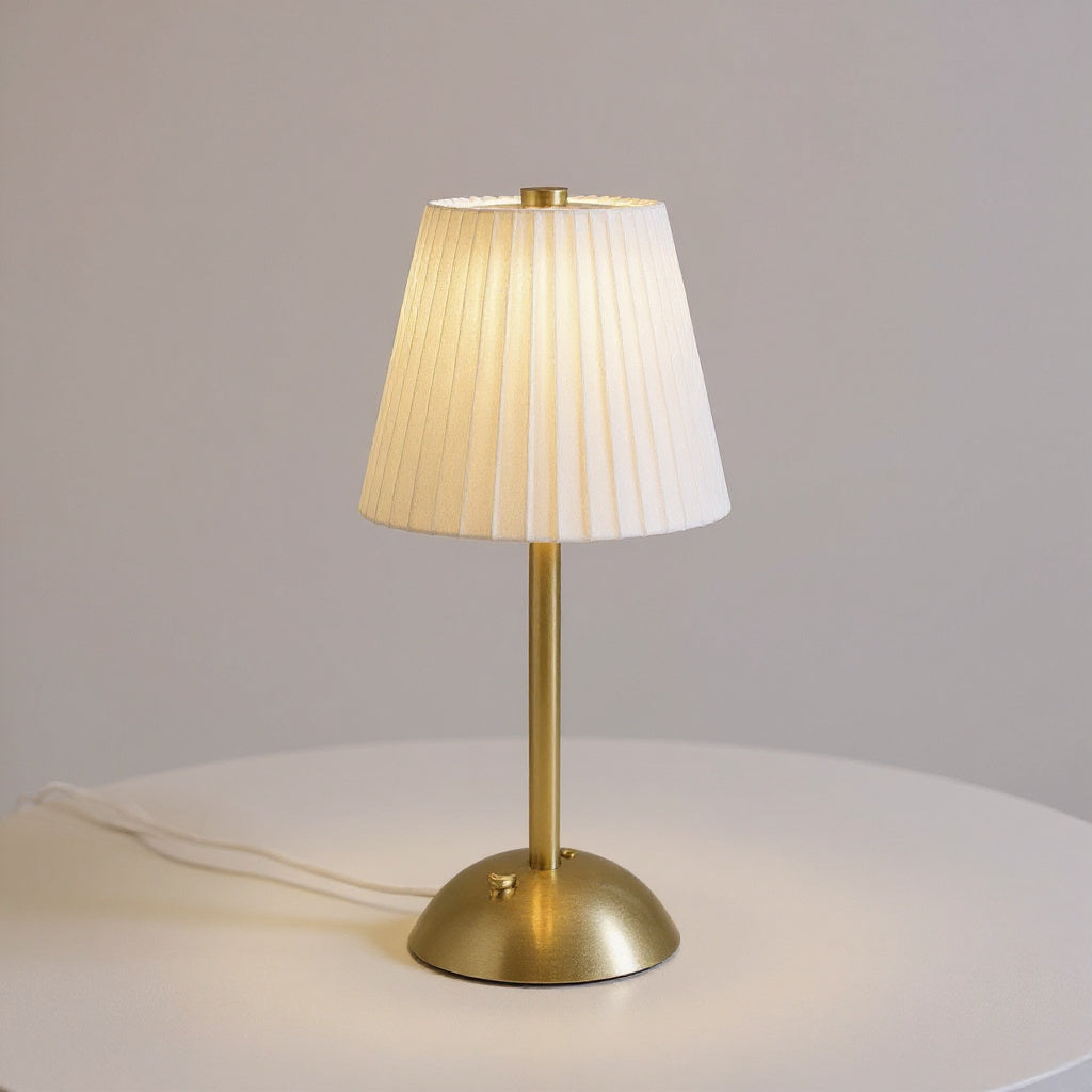 pleated accordion lampshade table lamp studio