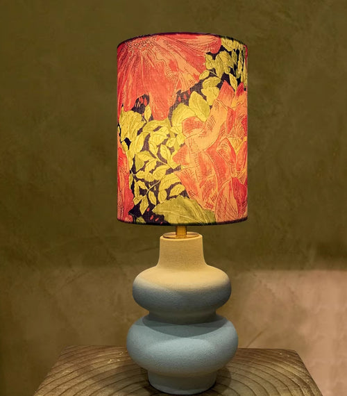 Aesthetic Double Circle Fabric Table Lamp - Mid-Century Ambient Light
