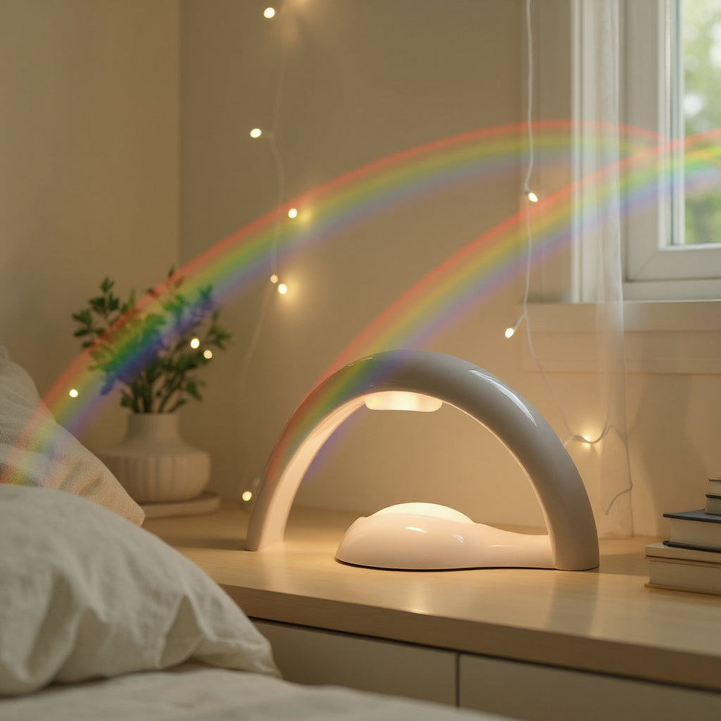 soft prism rainbow projector wall light lifestyle